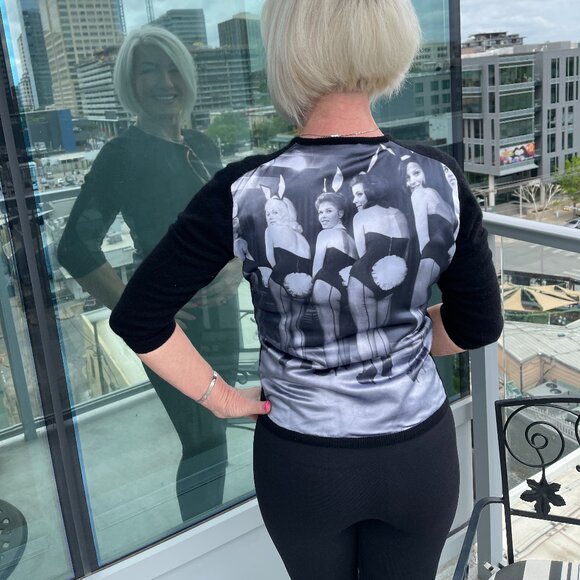 Anya Hindmarch Rio Bunnies Art Cashmere Sweater S - Picture 3 of 10